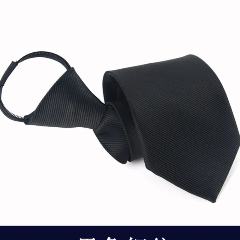 8CM breet Männer formell Kleedung, Geschäfts- a Büropersonal, Zipper Krawatt, einfach ze zéien fir Sécherheetsaarbechten, faul Krawatt_voghion.com
