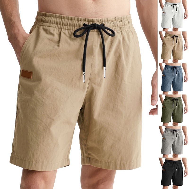 Men's Beach Pants Summer Boys Shorts Cross Border Drawstring Large Size Pants Men_voghion.com