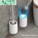 ACZT Wandtoiletborstel zonder boren - Volledige 360° reiniging | Moderne badkameroplossing_voghion.com