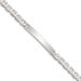 Sterling Silver Polished Engraveable Anchor Link ID Bracelet_voghion.com
