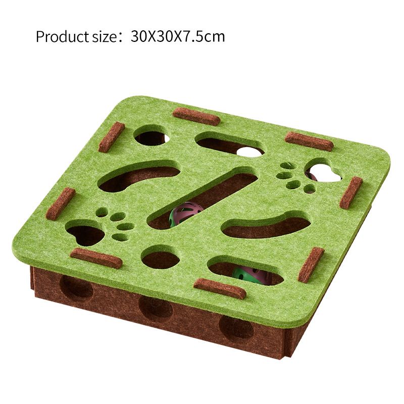 Toy Teaser Wand Self-Entertainment Gadget With Feather Cat Scratching Post Durable Rotating Ball Water Wood_voghion.com