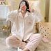 Pigiama da donna in flanella calda e spessa, primavera, autunno e inverno, set da due pezzi_voghion.com