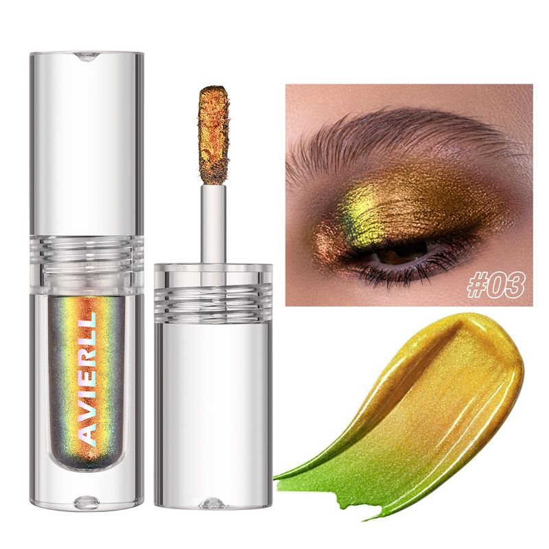Aurora Multi Chrome Fard à Paupières Pigments Longue Durée Caméléon Paon Galaxy Chrome Glitter Fard à Paupières Liquide pour Fête Performance Festival de Musique_voghion.com