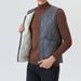 Nuovo gilet corto da uomo in pile caldo autunnale e invernale con cerniera e tasche esterne di grandi dimensioni, con tracolla_voghion.com