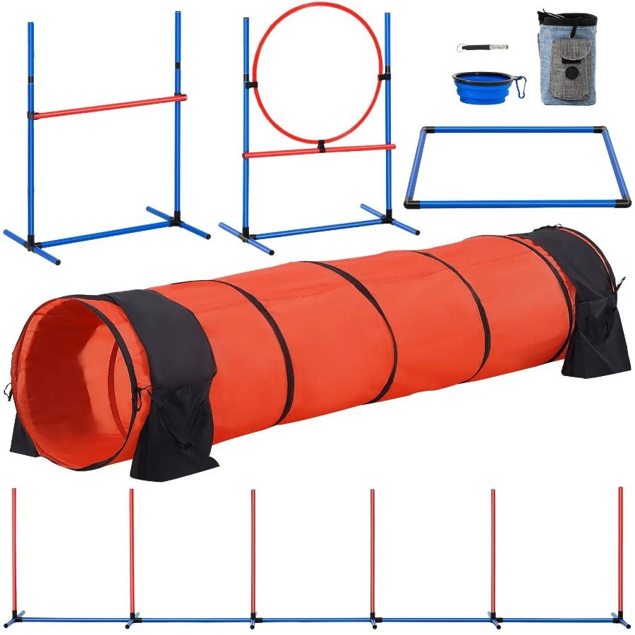 W PCS Agility Equipment Upgrade Set Tunnel Training 5 Ostacoli per cani estesi_voghion.com