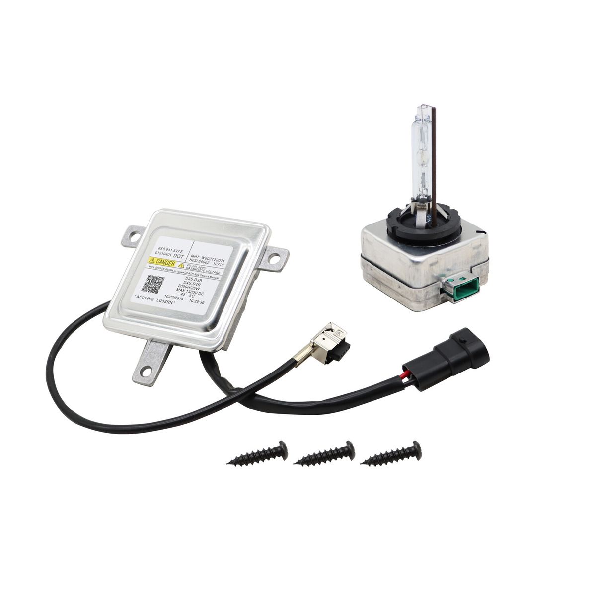 For Audi A3-A8 Q5 A1 HID Xenon Headlight Ballast Control Unit Module + Bulb Wire_voghion.com