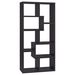8-shelf Cappuccino Geometric Bookcase_voghion.com