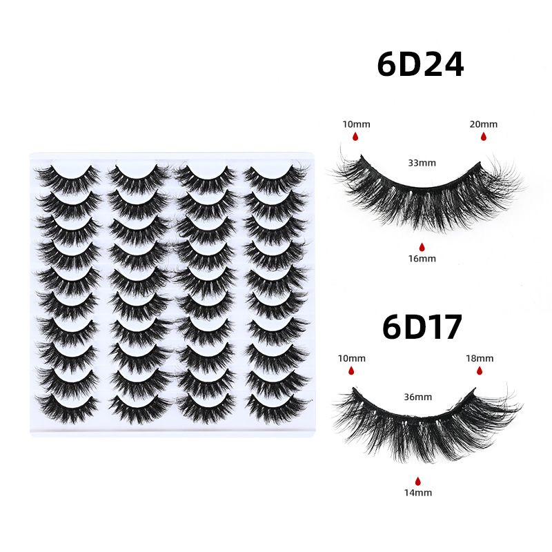 Eyelashes Set 20 Pairs Of False Eyelashes One Piece Three Dimensional Curling Thick Big Eyes Long Frizzy Stage Makeup Eyelashes_voghion.com