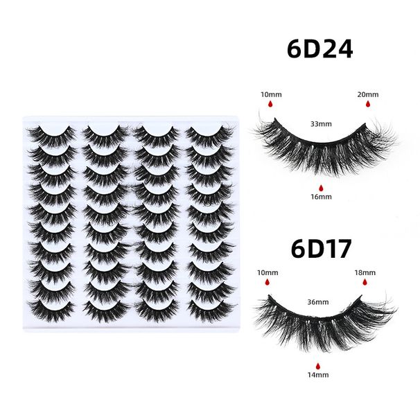 Eyelashes Set 20 Pairs Of False Eyelashes One Piece Three Dimensional Curling Thick Big Eyes Long Frizzy Stage Makeup Eyelashes_voghion.com