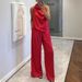 Ensemble pantalon large sans manches en satin pour femme - Tenue décontractée deux pièces pour les vacances d'été et le quotidien (plusieurs couleurs)_voghion.com