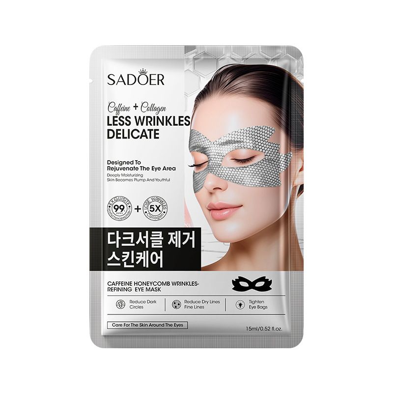 Full English SADOER Caffeine Honeycomb Anti-Wrinkle Firming Mask Moisturizing Eye Patch_voghion.com