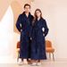 Luxury Couple's Fleece Robe - Ultra Soft & Warm Bathrobe For Women & Men, Winter Long Plush Loungewear With Shawl Collar_voghion.com