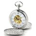 Metal White Polished Double Open Cover Mechanical Glossy Student Gift Commemorative Pocket Watch_voghion.com