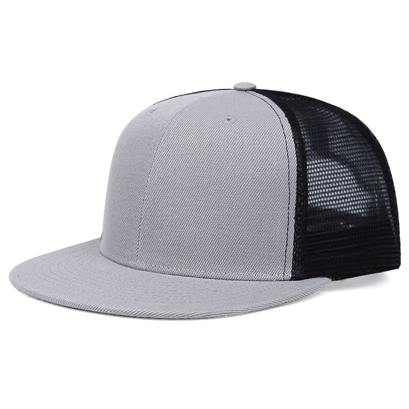 Baseballkappe für Herren, einfarbig, atmungsaktiv, Netzstoff, Snapback_voghion.com