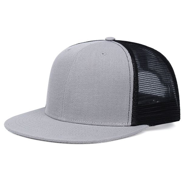 Baseballkappe für Herren, einfarbig, atmungsaktiv, Netzstoff, Snapback_voghion.com