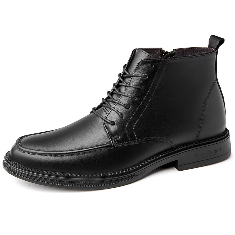 Top Martin Boots Men's Low Heel Medium Boots Medium Top Shoes Retro High Top Tooling Boots_voghion.com
