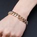 Ins New Box Jewelry Buckle Cuban Inlaid Zircon Real Gold Electroplated Hip Hop Men's Bracelet_voghion.com