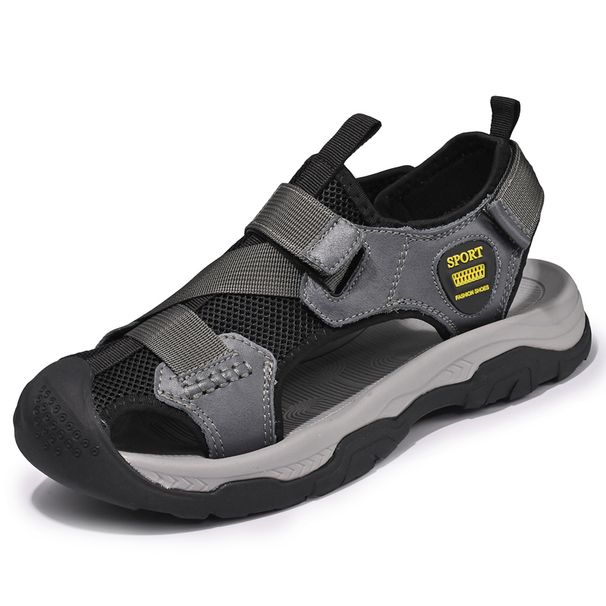 Καλοκαιρινά σανδάλια από δέρμα αγελάδας Υπαίθρια παπούτσια νερού Casual Ανδρικά παπούτσια παραλίας Σανδάλια_voghion.com