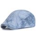 Spring and Summer Ink Men's Beret Tie Dyed Duck Tongue Women's English Literary Newspaper Boy Forward Hat_voghion.com