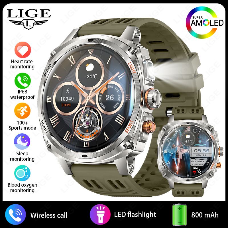 Smart Watch For Men Women, 1.75" Curved Touch Screen, Fitness Tracker With Heart Rate Blood Oxygen Monitor, Bluetooth Call_voghion.com