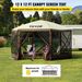VEVOR Camping Gazebo Screen Tent; 12*12ft; 6 Sided Pop-up Canopy Shelter Tent with Mesh Windows; Portable Carry Bag; Stakes_voghion.com