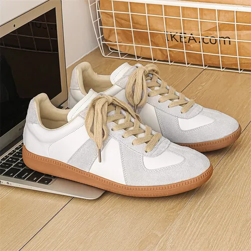 Scarpe da allenamento Margiela Trendy in pelle di mucca con superficie morbida, suole antiscivolo in tendine di mucca, versatili scarpe casual da uomo_voghion.com