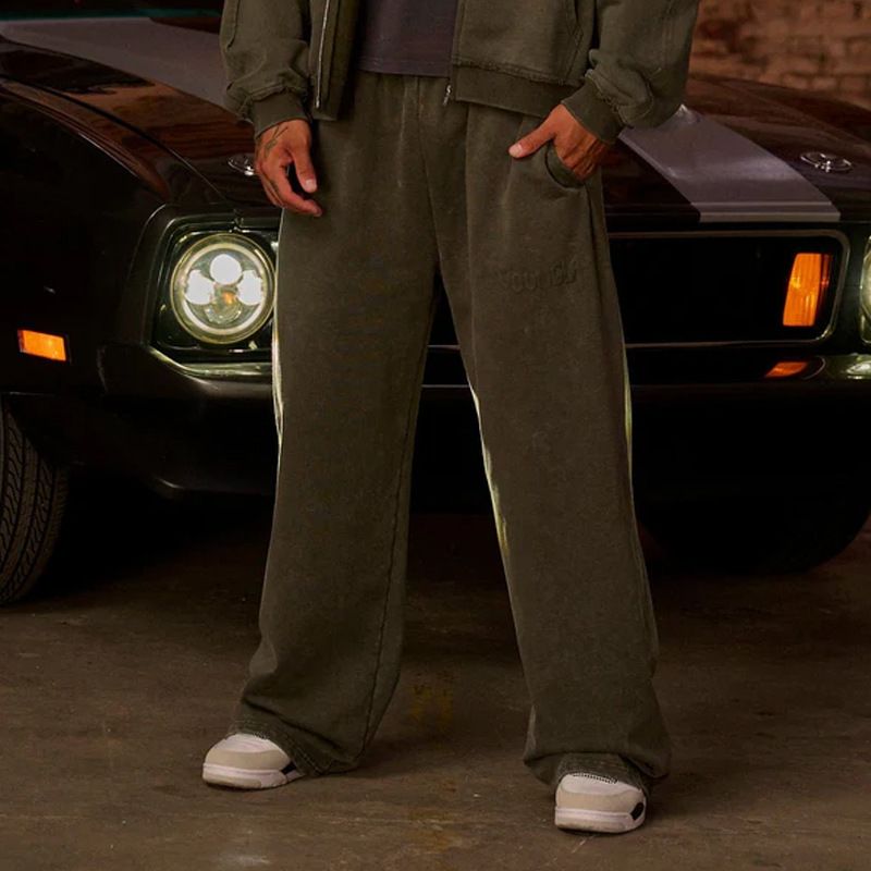 Men's Clothing Autumn And Winter New Sports Pants Men's Casual Loose Heavy Cotton Foam Printed Casual Trousers_voghion.com