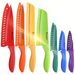 Professional Kitchen Knife Set 14pcs Rainbow Dishwasher Safe Sharp Stainless Steel With Sheaths Non Stick Blade Guards_voghion.com