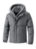 Giacca impermeabile antivento con cappuccio da uomo – Cappotto invernale foderato in pile con chiusura a zip (nero/beige/grigio, EU XXS-XXXL)_voghion.com