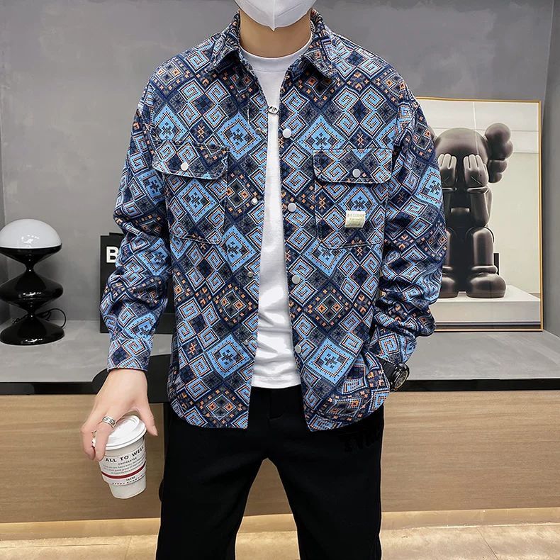 Herren-Jeansjacke für den Frühling, Arbeitskleidung, lässiges Nachtleben, vielseitig, locker, modisch und schön, superheiße Oberbekleidung_voghion.com