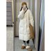 2023 New Mid-Length Jacket For Women, Korean Style, Thickened Stand Collar, Petite Size, White Duck Down Puffer Jacket,_voghion.com