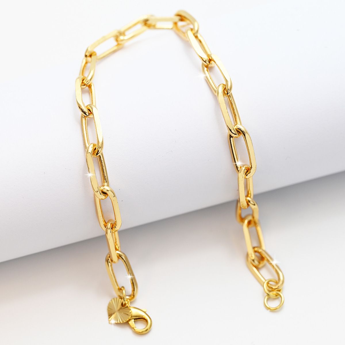 Minimalist Cold Style Paperclip Thick Chain For Women Ins Hip-Hop Cuban Bracelet_voghion.com