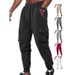 Men's Checkered Jogger Pants – Stylish Plaid Cargo Pants With Drawstring Waist & Belt Loops (6 Colors, S-XXXL)_voghion.com