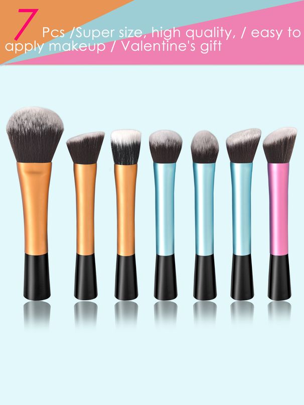7 mehrfarbige, extra große, lange Röhren, neues, heiß verkauftes professionelles Make-up-Pinsel-Set_voghion.com