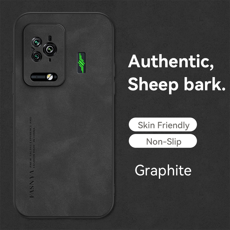 Xiaomi Fall Für Black Shark 3 Pro Schaffell Leder Fall Für Black Shark 4 Pro Schwarz Shark 5 Pro Silikon stoßstange Abdeckung_voghion.com