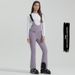 New Women's Ski With Straps, Double Board Elastic Slim Fit, Windproof, Waterproof, Outdoor Black Warm Snow Pants_voghion.com