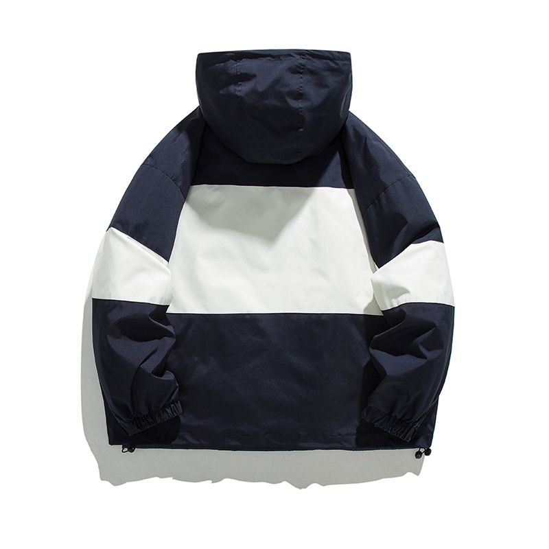 Nanxia Disguise Winter Color Block Patchwork Zipper Pocket Hooded Jacket Trendy 3-in-1 Down Coat_voghion.com