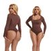 Nahtloser, gerippter Body mit langen Ärmeln und quadratischem Ausschnitt – Bauchkontrolle, Taillenformung, Knopfleiste vorne (Schwarz, Beige, Braun, Rot) – S-XXXL_voghion.com