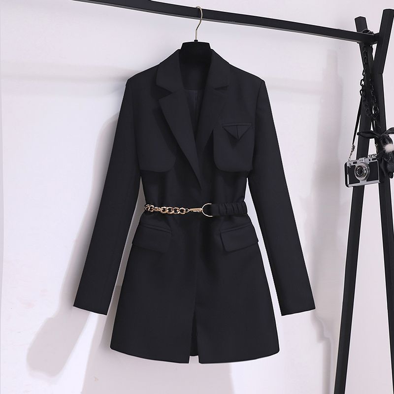 Damenbekleidung Chic Kaffeefarbener Anzug Windjacke Damen Herbst Neuer Stil Modisch Elegant Vielseitiges Pendlerkleid_voghion.com