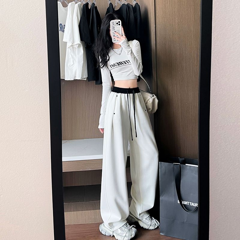 Women's Clothing Popular Thin Pants Spring And Summer New Color Sweatpants Women's Loose Slim Casual Loose Drape Trousers_voghion.com