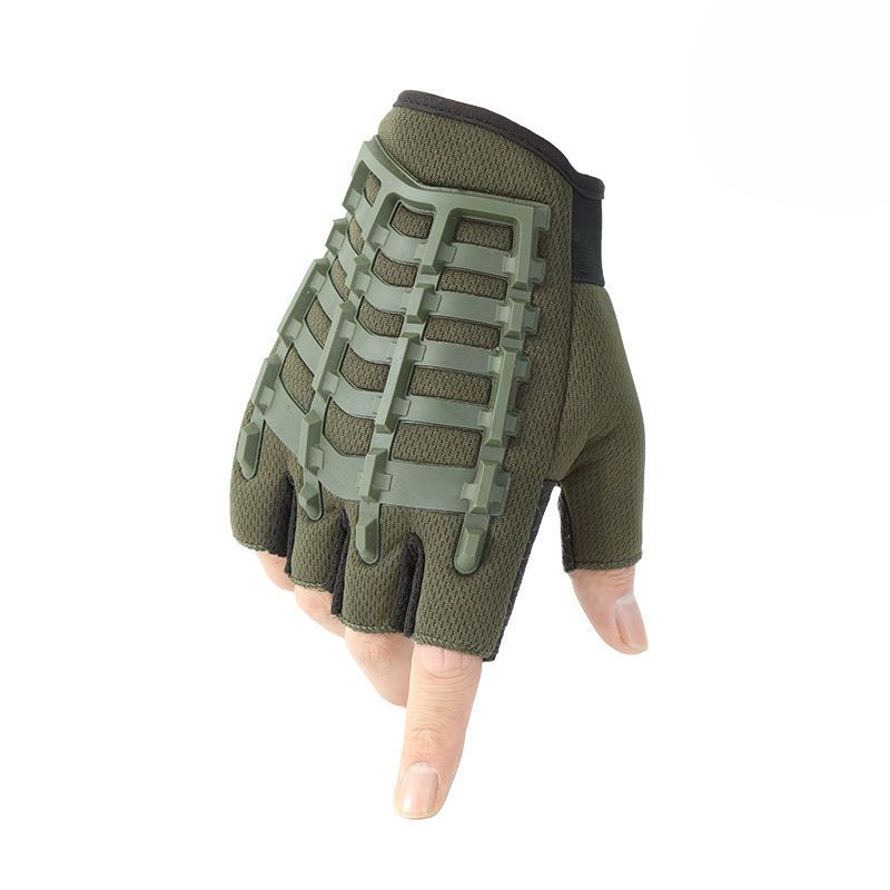 Tactical Half Finger Men's Domineering Outdoor Sports Training Anti-Slip Protective Wear-Resistant Motorcycle Riding_voghion.com