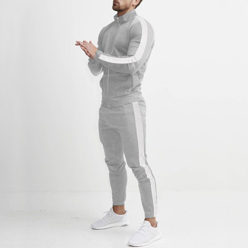 Autumn and Winter New Colored Men's Casual Set Hooded Fashion Sports_voghion.com