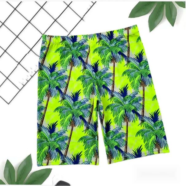 Hot selling five point swimming trunks, men's printed swimming trunks, flat angle extended swimming trunks, high elastic swimming trunks_voghion.com