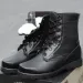 Mens Black Fashion Boots Summer Outdoor Walking Hiking Climbing Lightweight Lace-up Shoes Warm Wool Soft Fur Plush_voghion.com