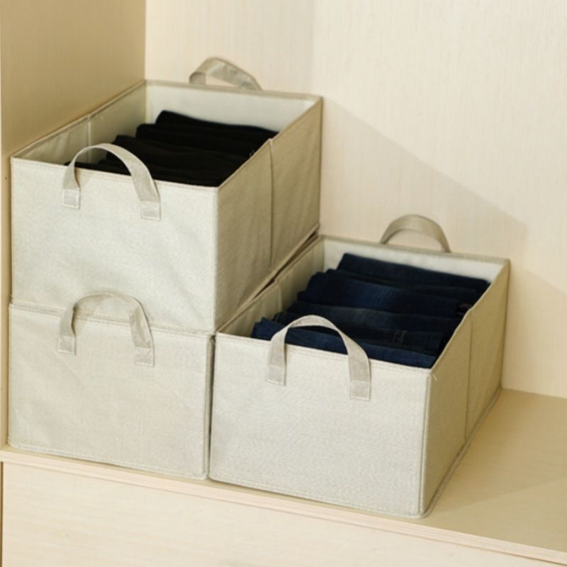 Kleding opbergdoos Home Kleding Broeken Opbergdoos Garderobekast Lade Type Gelaagde Opbergmand Opvouwbaar_voghion.com