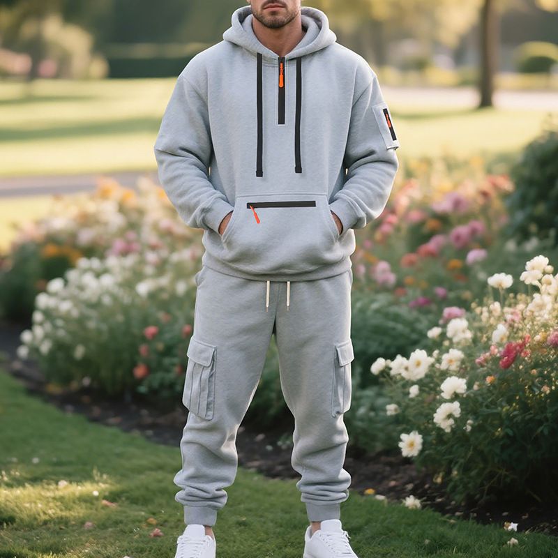 Herrenbekleidung Winter Große Größe Schwer Plus Samt Lose Herren Casual Sports Multi Pocket Arbeitskleidung Anzug Herren_voghion.com