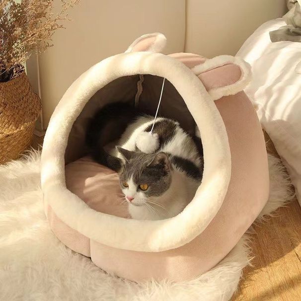 Semi Closed Cute Cat Nest Four Season Universal Internet Celebrity Cat Nest Dog Nest Winter Warm Dog Nest Pet Nest_voghion.com