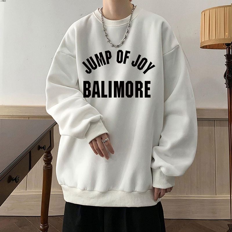 Herren-Sweatshirt im amerikanischen Stil mit Fleece-Futter, verdickter Rundhalsausschnitt, neuer lockerer Mantel, warmes Winter-Langarmshirt_voghion.com