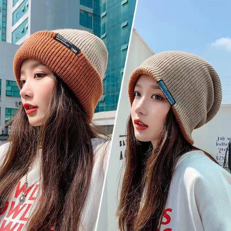 Cappello invernale da donna in maglia spessa e calda, versione coreana, protezione per le orecchie, berretto morbido a doppia faccia, all'ingrosso per uomo_voghion.com