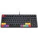 Clavier de jeu mécanique filaire 87 touches, manche rouge, pour bureau, Esports, prise amovible, plus de 20 spots lumineux blancs, offre spéciale_voghion.com